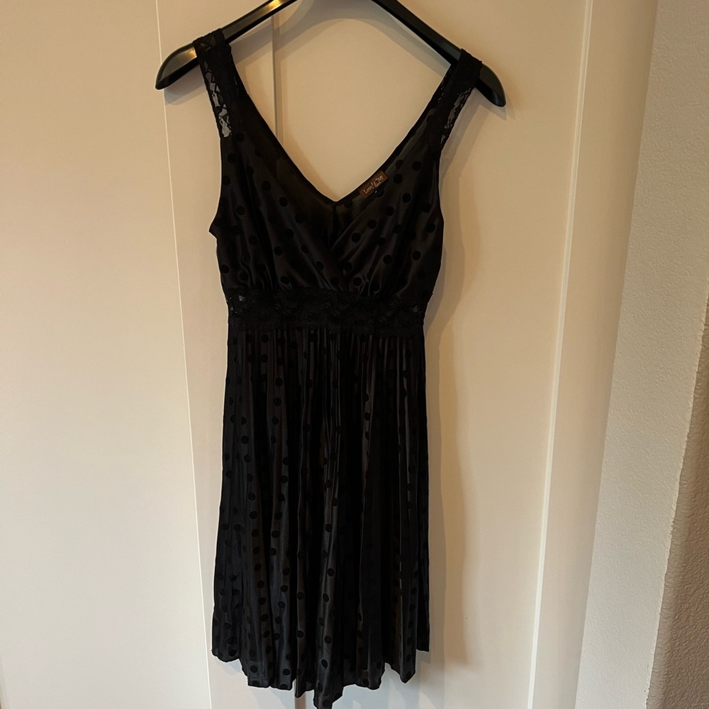Size large lovelyday dress black with dots